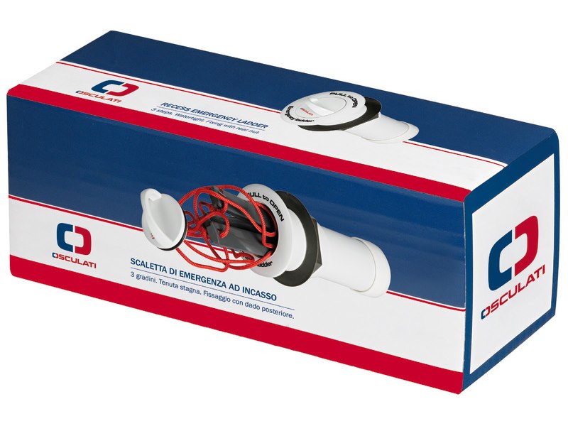 Scaletta di emergenza ad incasso a 3 gradini