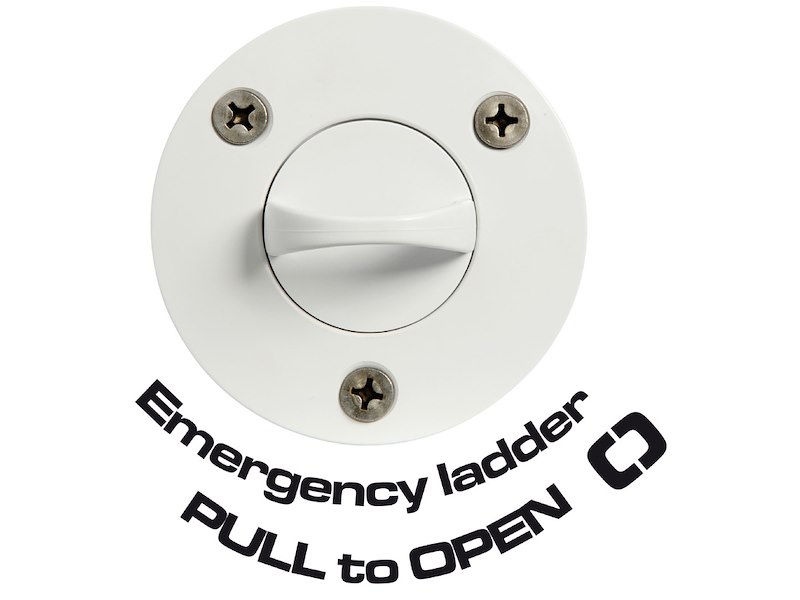 Scaletta di emergenza ad incasso a 3 gradini