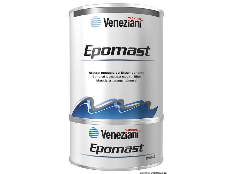 Stucco bicomponente Epomast grigio chiaro 0,50 l 