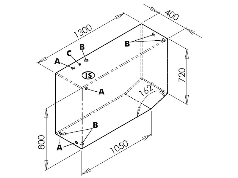 Serbatoio rigido per acqua potabile di grande capacità
