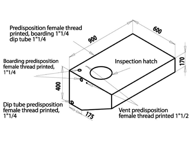Serbatoio rigido per acqua potabile di grande capacità