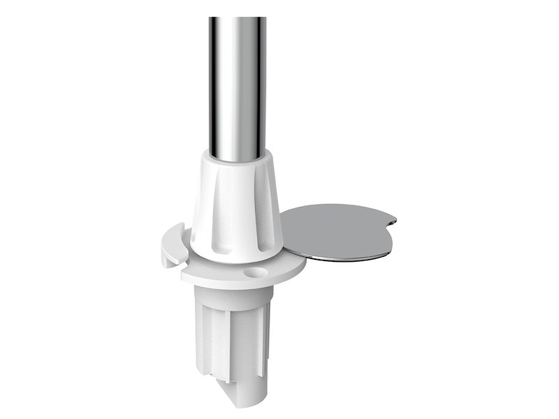 Asta luminosa completa di fanale di fonda Evoled 360° - Versione estraibile con basetta in nylon/acciaio inox lucidato