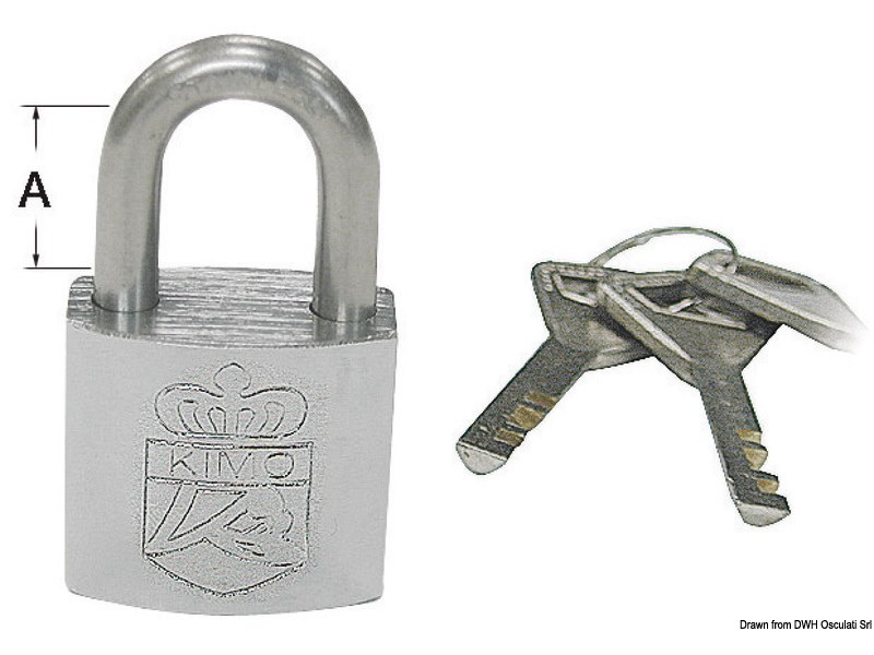 Kit 4 lucchetti inox 20x30 mm 