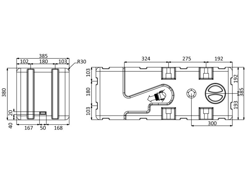 Serbatoio acque nere con maceratore WHALE incorporato