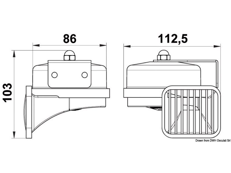 Tromba a membrana alta potenza