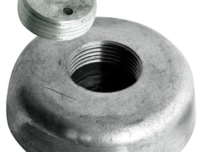 Anodo con fissaggio a scomparsa