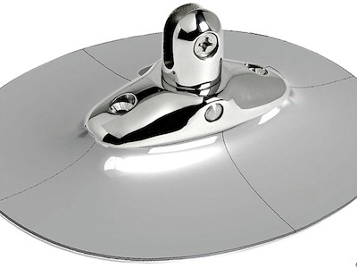 Basetta in acciaio inox per tendalini con supporto in EPDM per gommoni