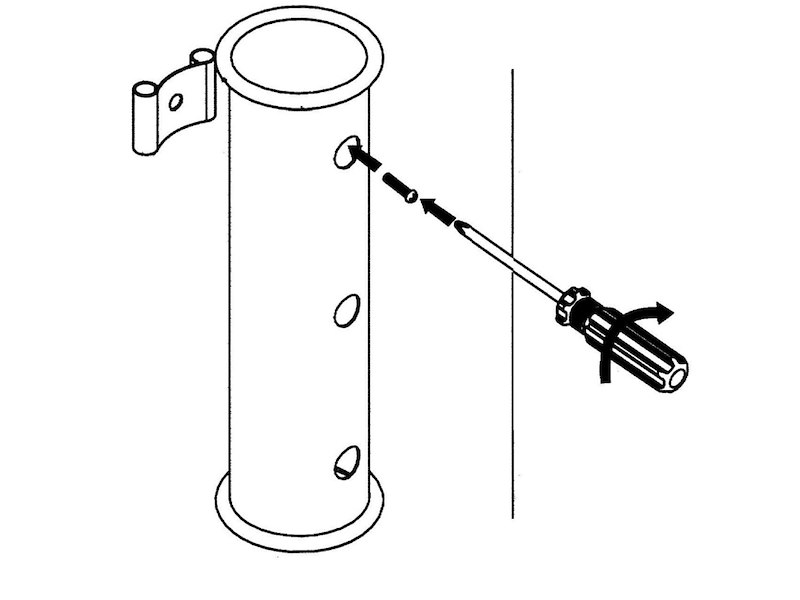 Coppia portacanne da parete AISI 316 