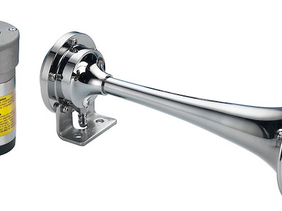 Tromba con compressore in ottone cromato per barche fino a 20 m