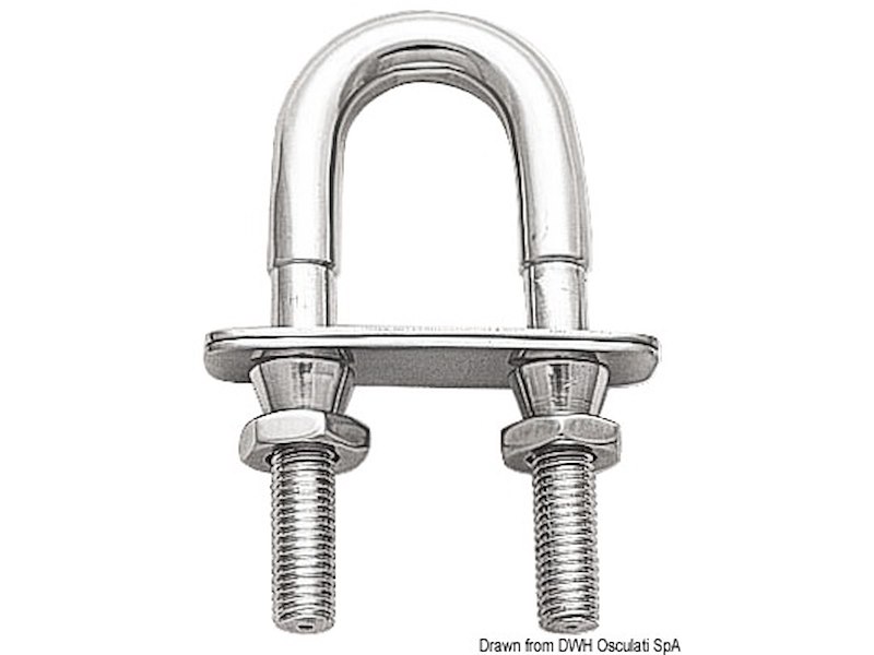 Cavallotto ad U con dado di sicurezza autogrippante