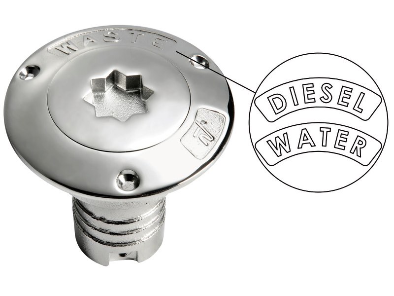 Tappo rifornimento tipo "Francia" in Acciaio Inox AISI 316 lucidato a specchio