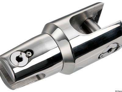 Attacco girevole Mega per ancore, ricavato da barra macchinata con CNC