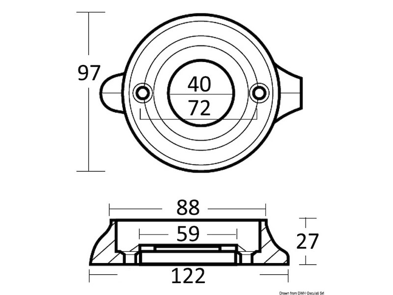 Anodo a collare per Sail Drive