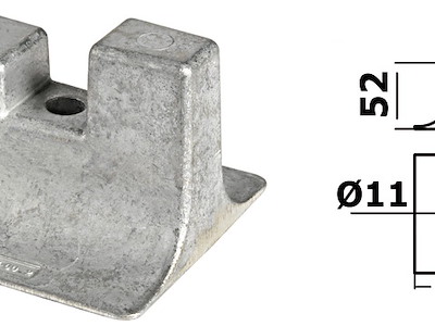 Anodo piede Yamaha 300/450 HP