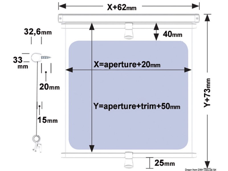 Tenda avvolgibile a rullo DOMETIC Skyshade Cabinshade per boccaporti e finestre