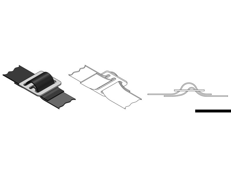 Fibbia inox a 3 passaggi in acciaio inox