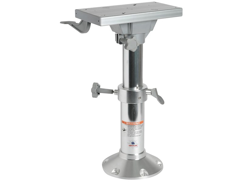 Supporto sedile con slitta girevole lucidato a specchio