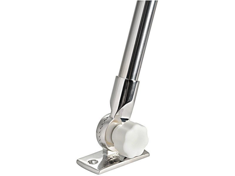 Fanale di fonda con asta abbattibile, regolazione micrometrica con basetta dentata