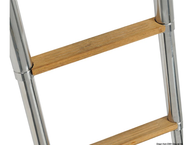 Scaletta Top Line 4 gradini in  teak 