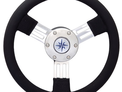 Volante Pegaso razze inox Ø mm 300 nero 