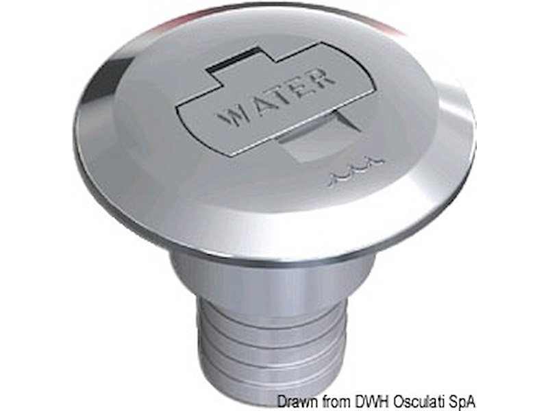 Tappo in ottone cromato con chiave