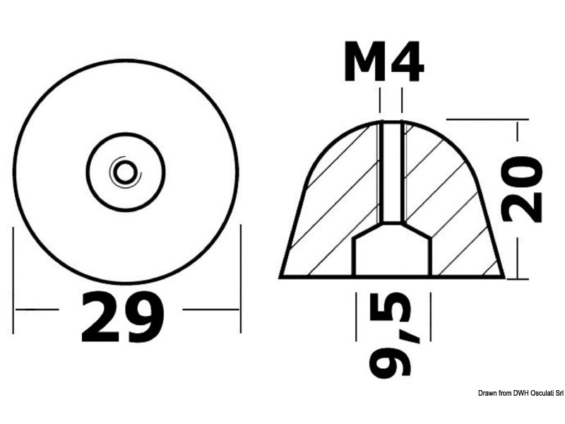 Anodo Bow Truster Ø mm 29x20 