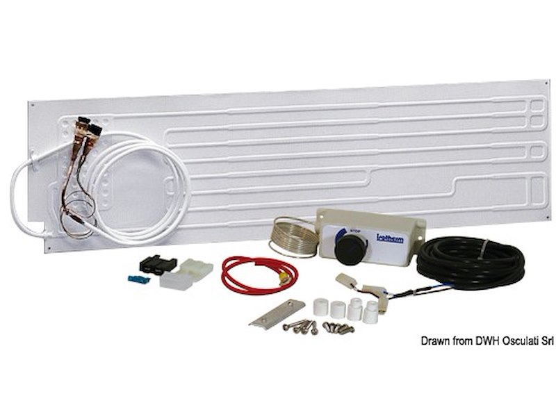 Evaporatore con giunti rapidi e termostato da collegare a 50.932.00/02