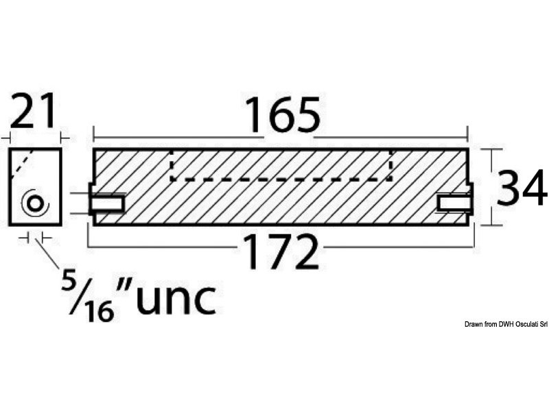 Anodo cavalletto fuoribordo 60-300 HP