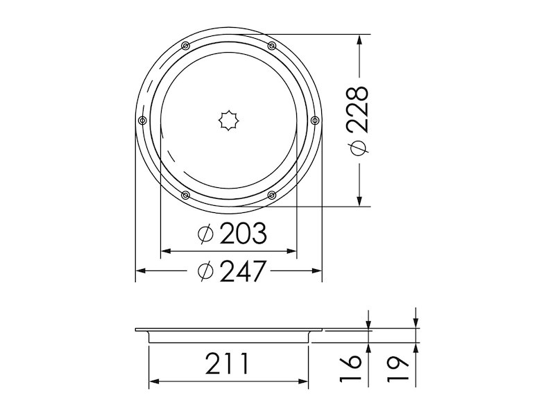 Botola di ispezione stagna con apertura rapida