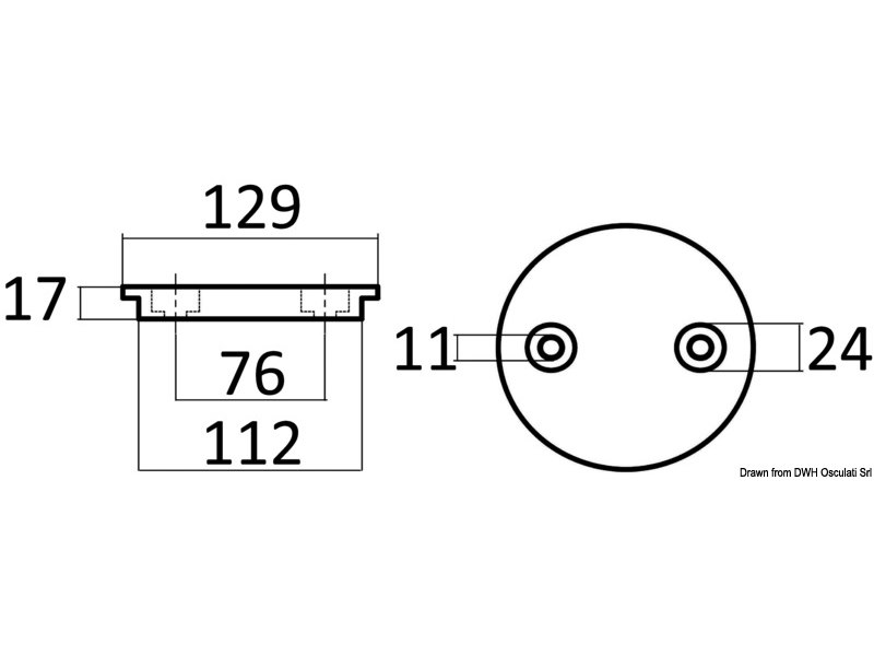 Flangia in alluminio per Verado