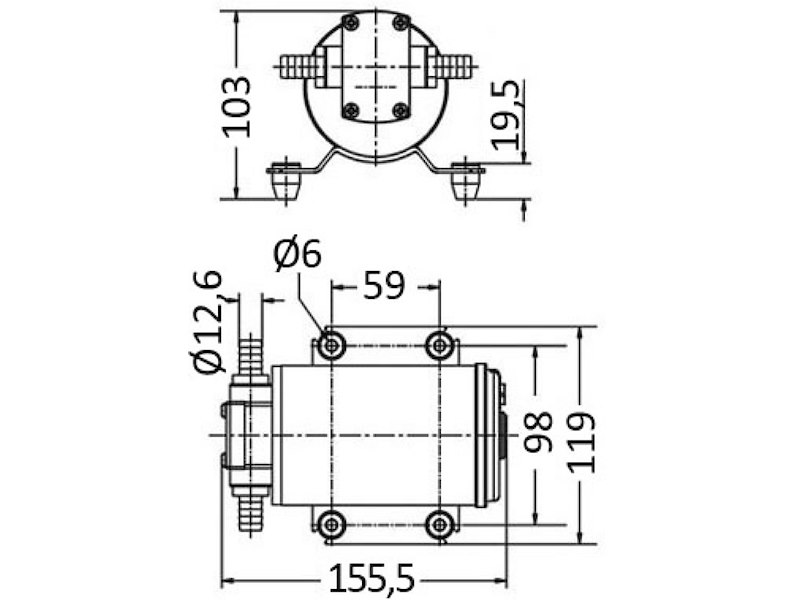 Pompa autoadescante per olio - gasolio - liquidi viscosi