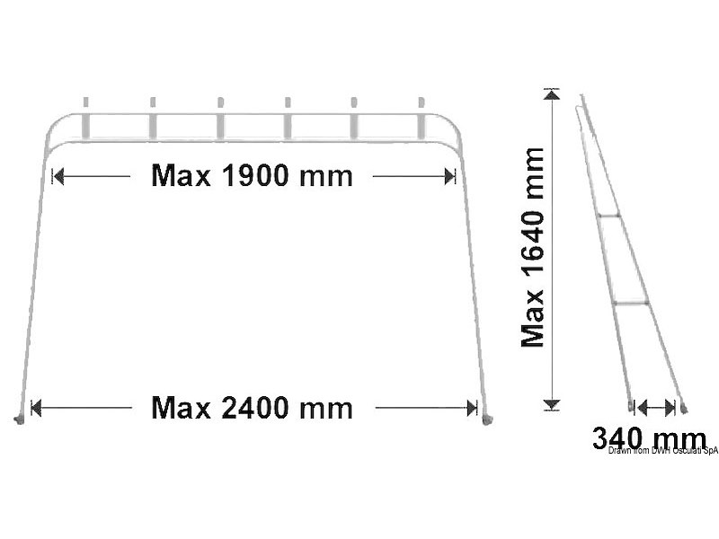 Torre portacanne 6 posti 32 mm 