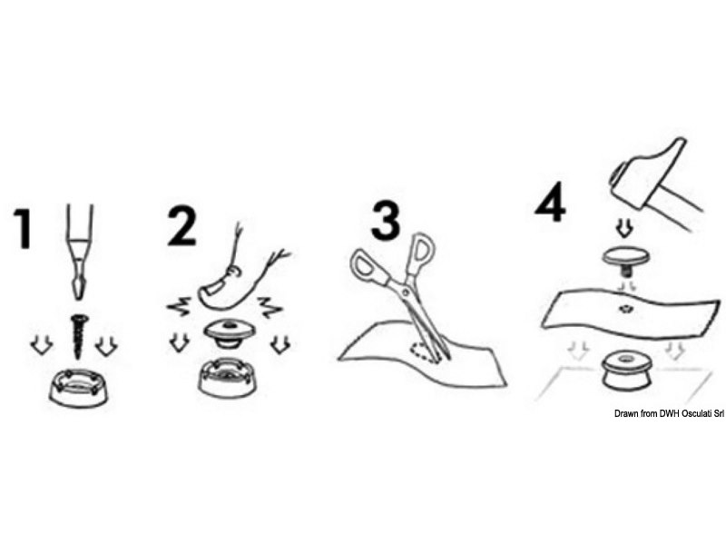 Bottoni in plastica STAYPUT Press Clip