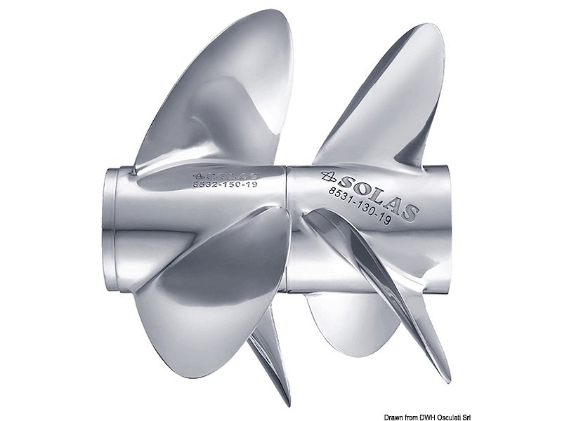 Eliche acciaio inox a 3 pale per DP 280/290 tipo C