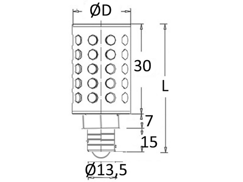 Lampadina LED 12/24 V E14 3,2 W 260 lm 