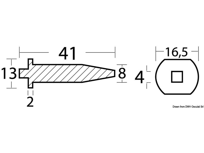 Anodo Yamaha 20/25 HP 
