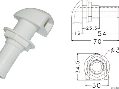 Sfiato in plastica Ø 16 mm 