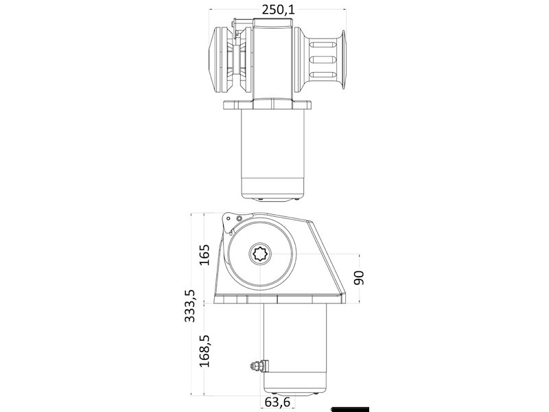 Verricello ITALWINCH Obi 500/700 (solo barbotin) e Obi 1000/1500 (barbotin + campana)