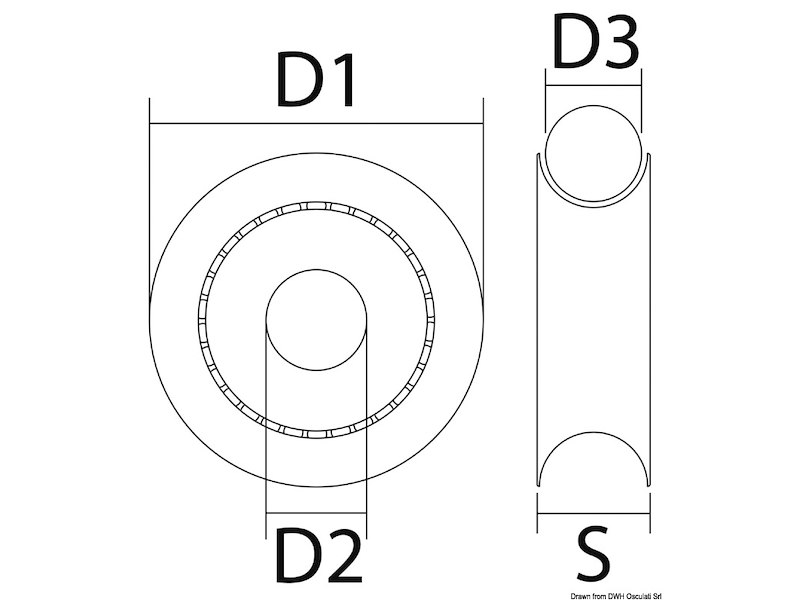 Pulegge in Delrin® con calotte e sfere inox