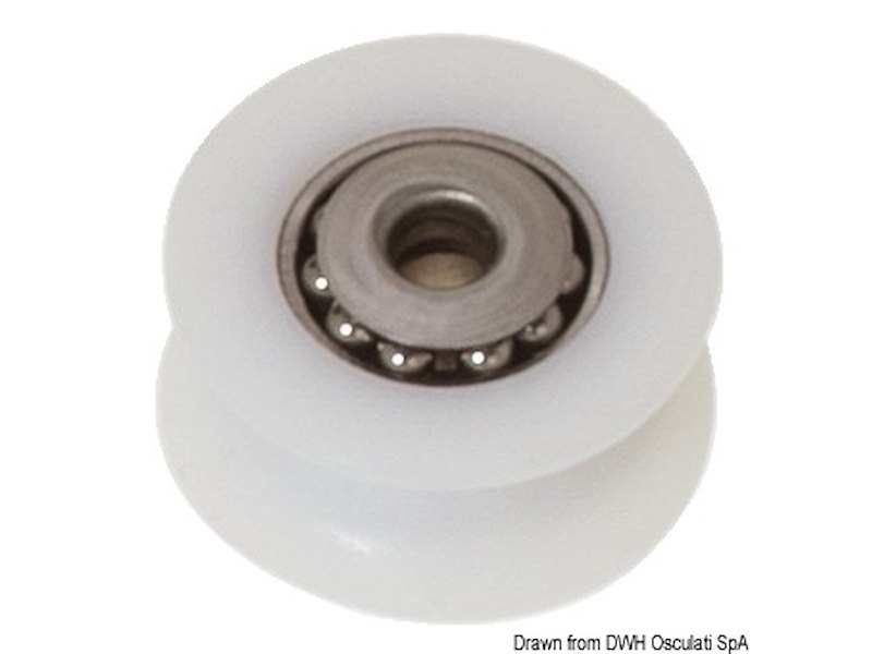 Pulegge in Delrin® con calotte e sfere inox