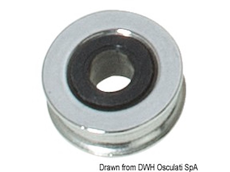 Puleggia inox mm 16 per cime 5/2,5 mm 