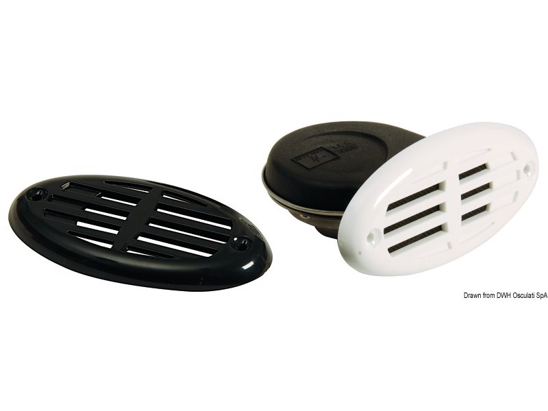 Tromba da incasso ABS con mascherina bianca 