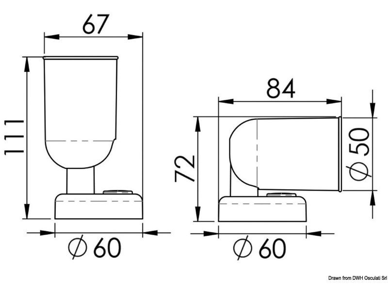 Faretto ABS nero LED 
