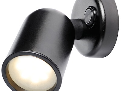 Faretto ABS nero LED 