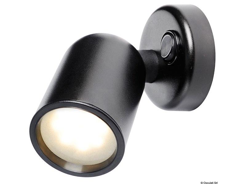 Faretto ABS nero LED 