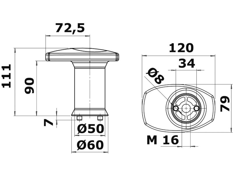 Sistema modulare di bitta e passacavo