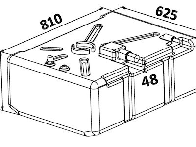 Serbatoio carburante benzina in polietilene reticolato