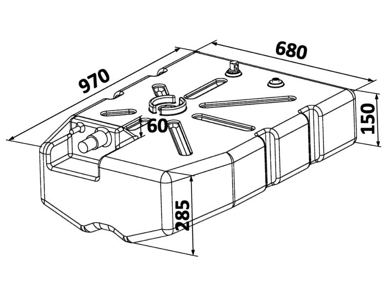 Serbatoio carburante benzina in polietilene reticolato