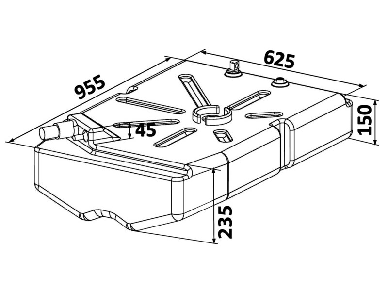 Serbatoio carburante benzina in polietilene reticolato
