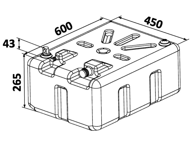 Serbatoio carburante benzina in polietilene reticolato